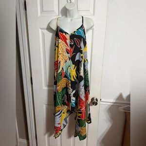 SHEIN Curve Simply Be Leaf Print Trapeze Maxi Dress OXL